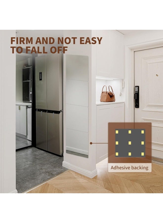 FAYET 5 Pack Stick-On Acrylic Mirror Tiles for Wall,  Shatterproof Self-Adhesive Plastic Mirrors, Non-Glass Safety Mirror Sheets for Bedroom, Home Gym, Closet and Door Decor（30×30CM） - Image 5